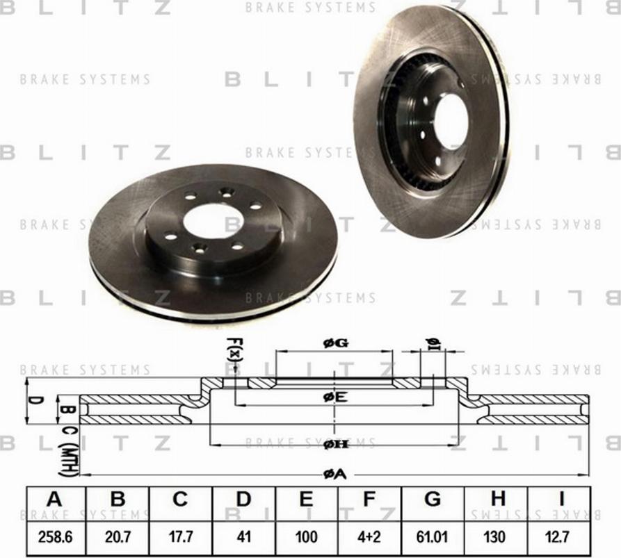 Blitz BS0105 - Əyləc Diski furqanavto.az