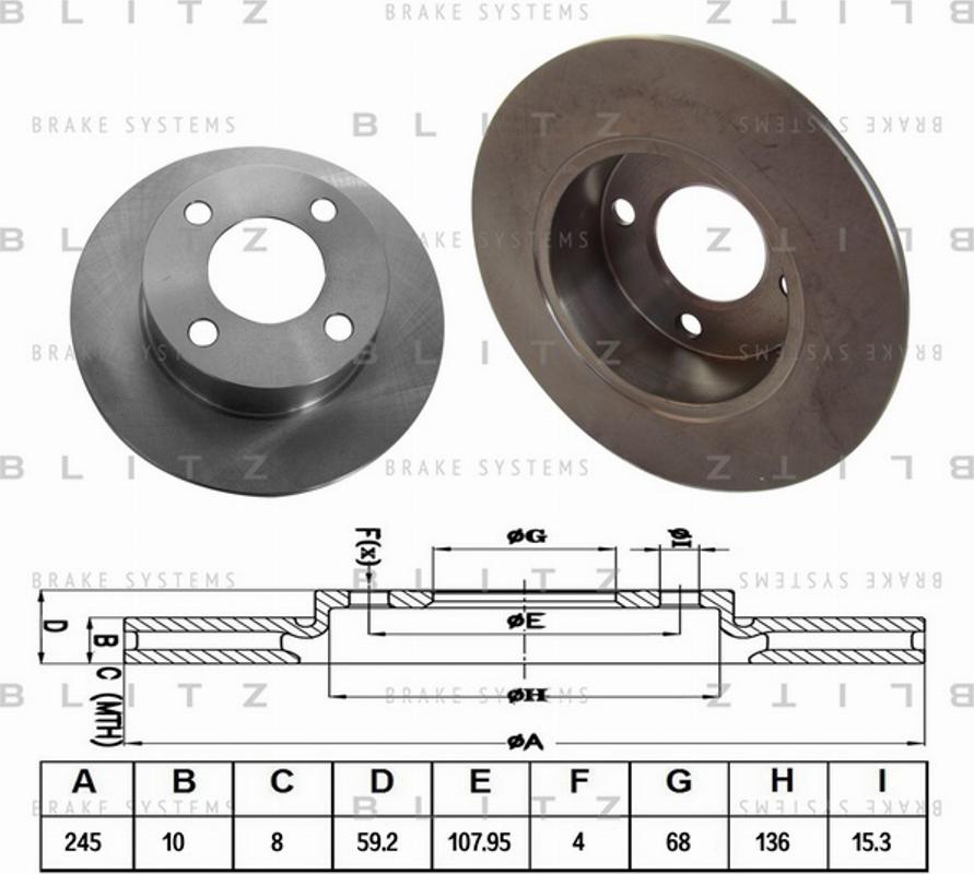 Blitz BS0102 - Əyləc Diski furqanavto.az