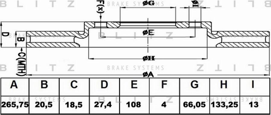 Blitz BS0107 - Əyləc Diski furqanavto.az