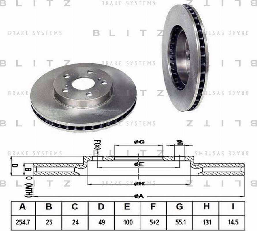 Blitz BS0133 - Əyləc Diski furqanavto.az