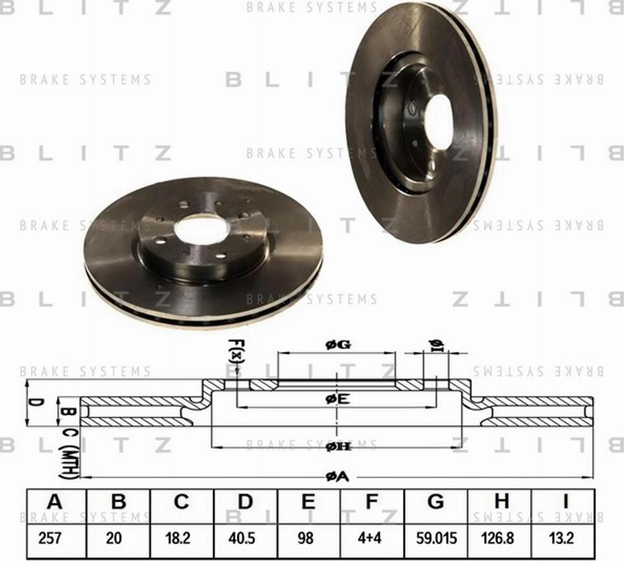 Blitz BS0126 - Əyləc Diski furqanavto.az