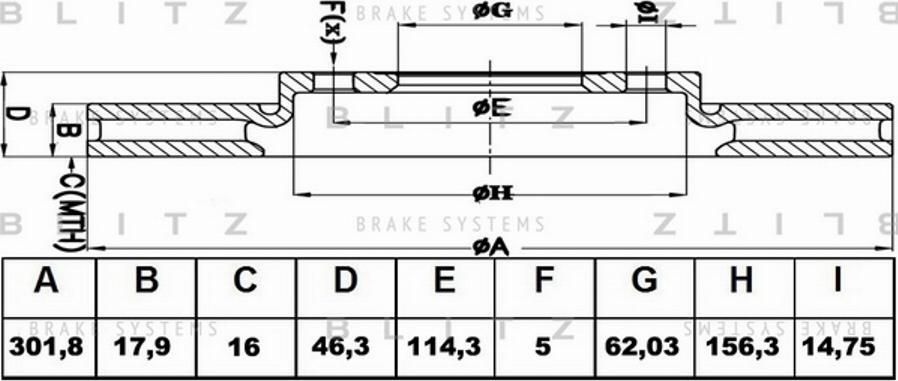 Blitz BS0122 - Əyləc Diski furqanavto.az