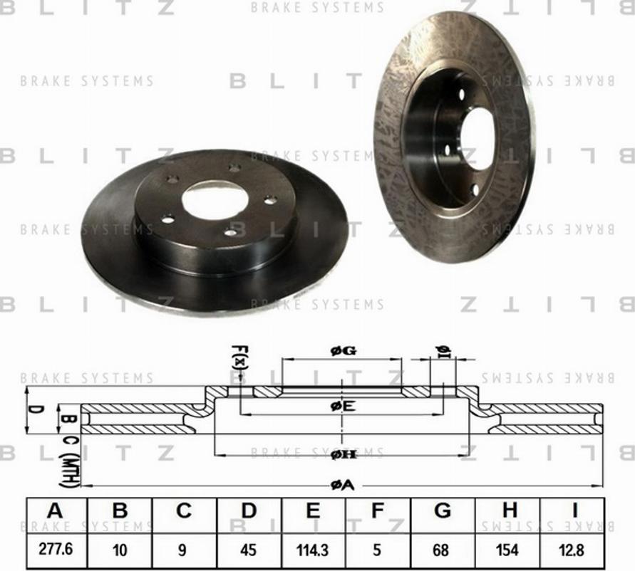 Blitz BS0176 - Əyləc Diski furqanavto.az