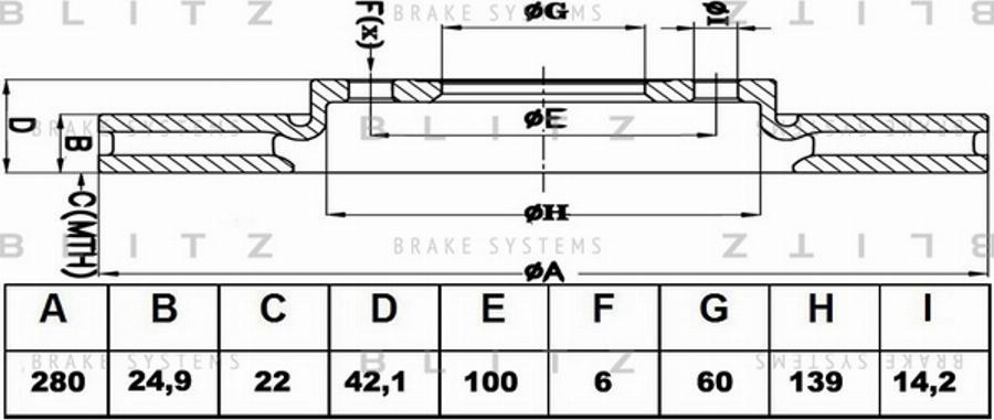 Blitz BS0178 - Əyləc Diski furqanavto.az