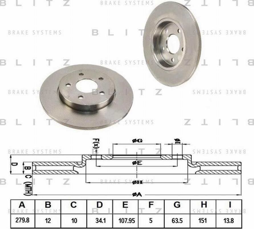 Blitz BS0177 - Əyləc Diski furqanavto.az