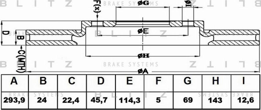 Blitz BS0341 - Əyləc Diski furqanavto.az