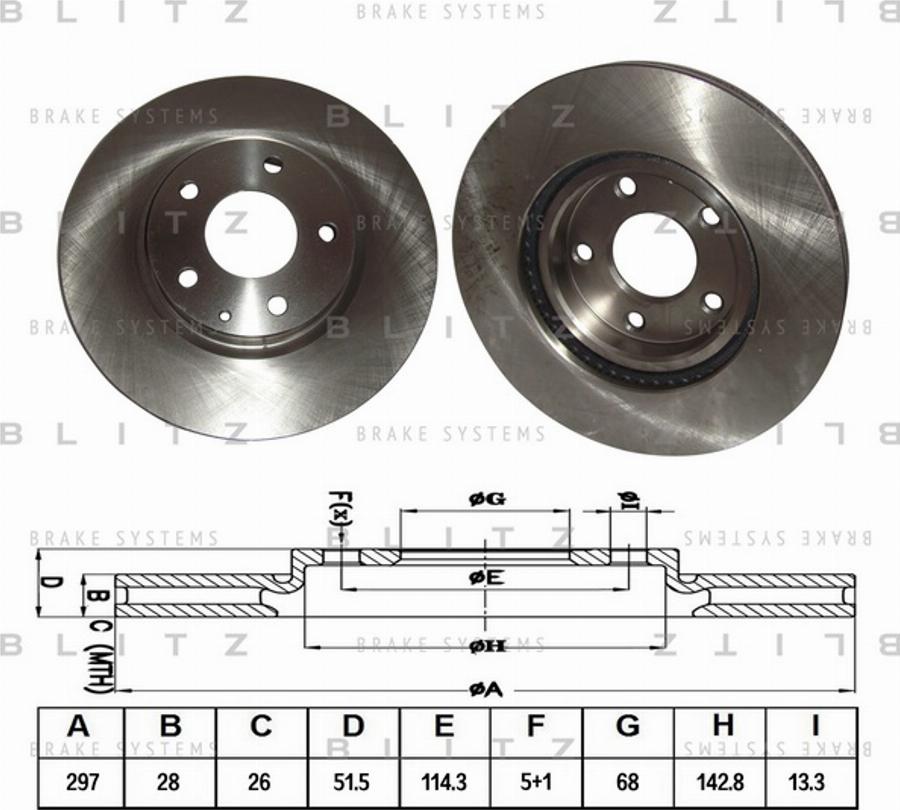 Blitz BS0348 - Əyləc Diski furqanavto.az