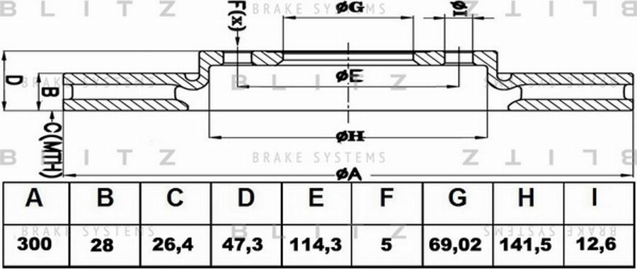 Blitz BS0303 - Əyləc Diski furqanavto.az