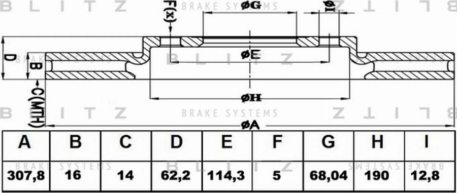 Blitz BS0307 - Əyləc Diski furqanavto.az