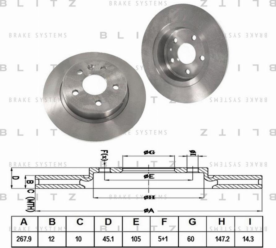 Blitz BS0312 - Əyləc Diski furqanavto.az