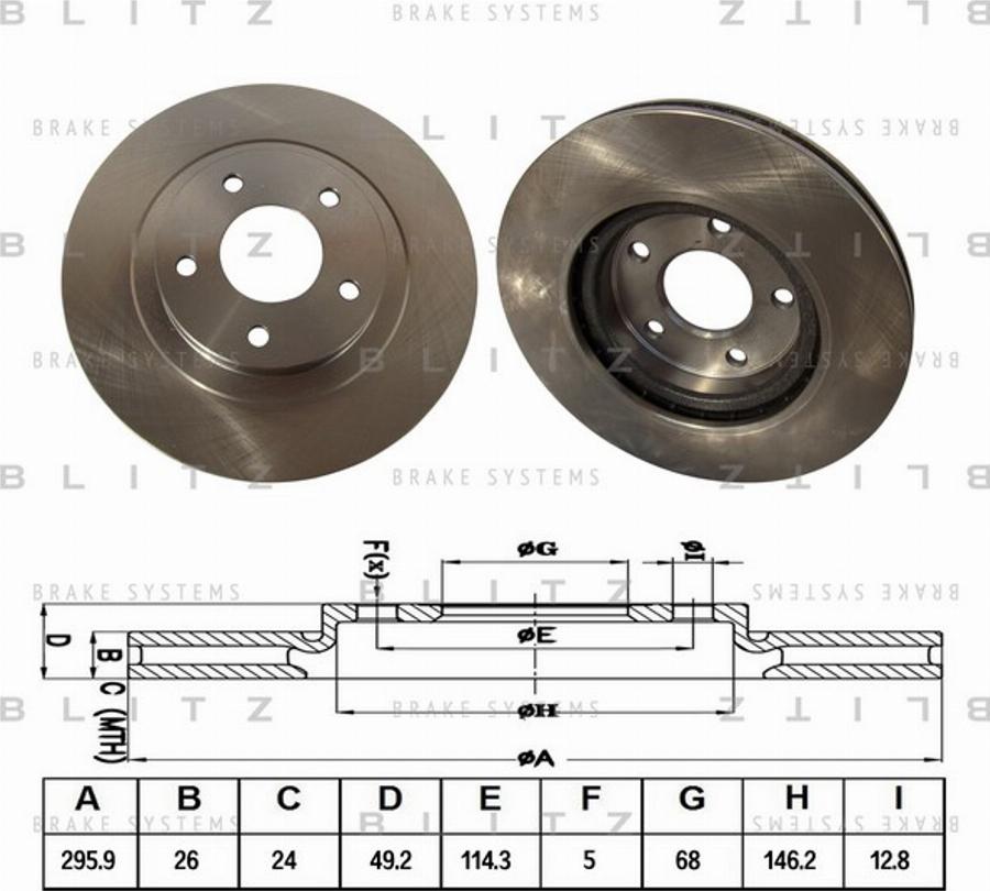 Blitz BS0382 - Əyləc Diski furqanavto.az