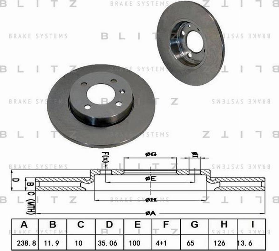 Blitz BS0335 - Əyləc Diski furqanavto.az