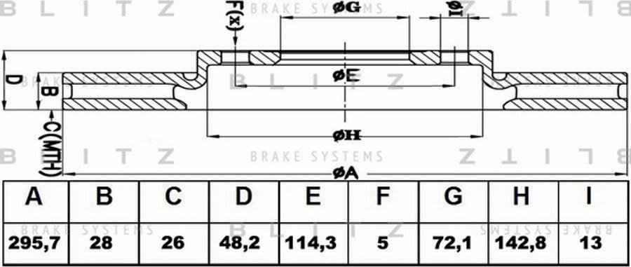 Blitz BS0330 - Əyləc Diski furqanavto.az