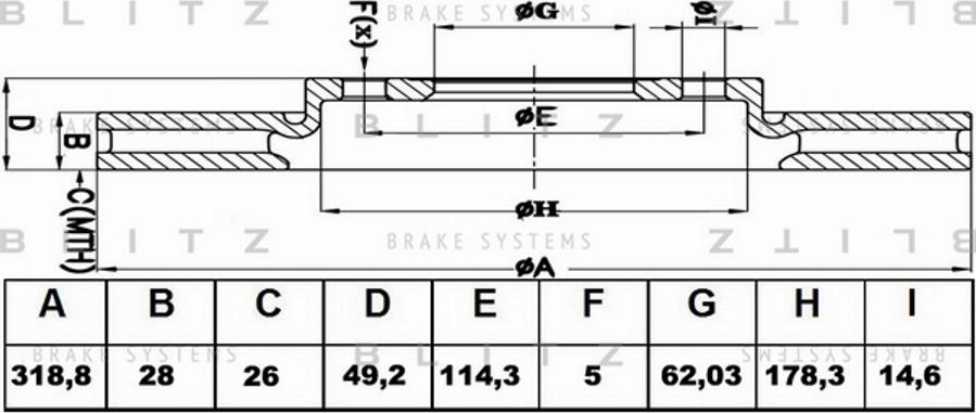 Blitz BS0324 - Əyləc Diski furqanavto.az