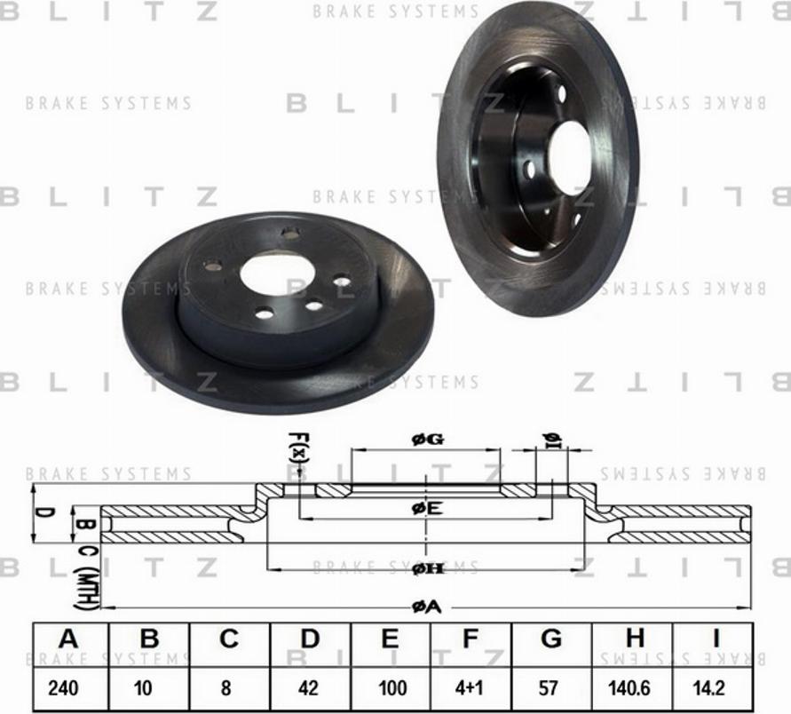 Blitz BS0372 - Əyləc Diski furqanavto.az