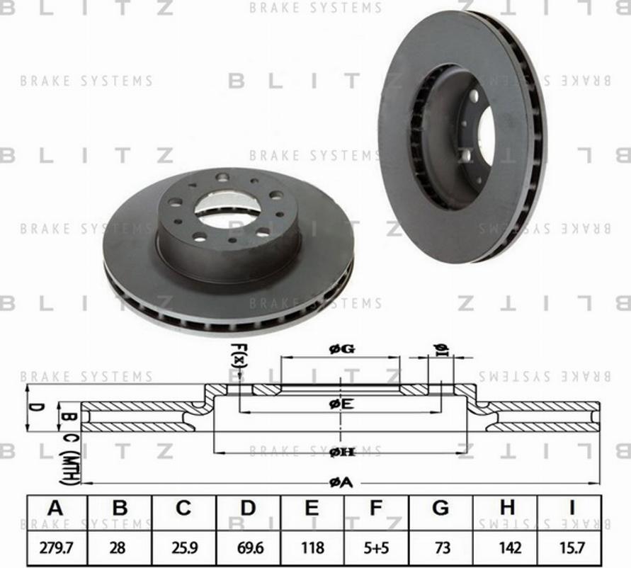 Blitz BS0240 - Əyləc Diski furqanavto.az