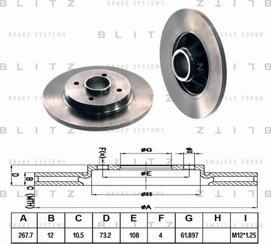 Blitz BS0259 - Əyləc Diski furqanavto.az