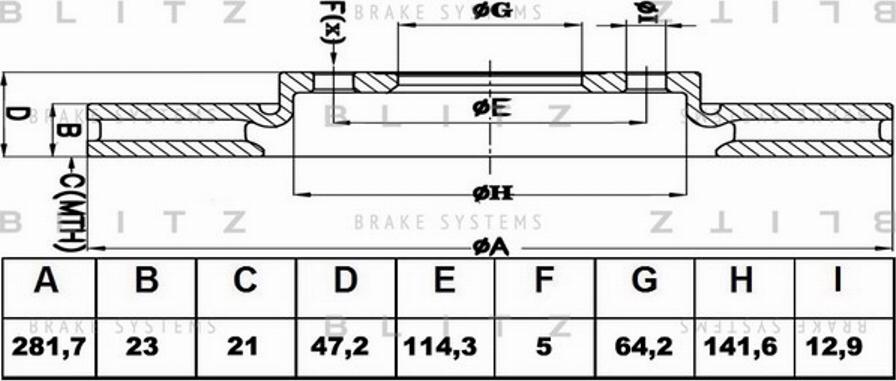 Blitz BS0253 - Əyləc Diski furqanavto.az