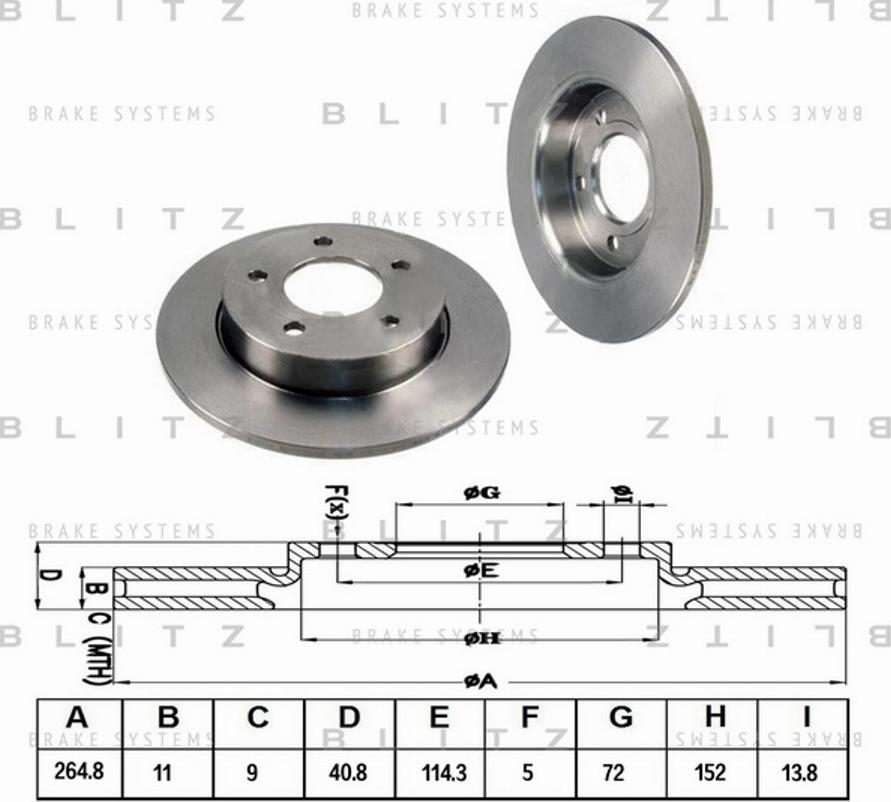 Blitz BS0204 - Əyləc Diski furqanavto.az