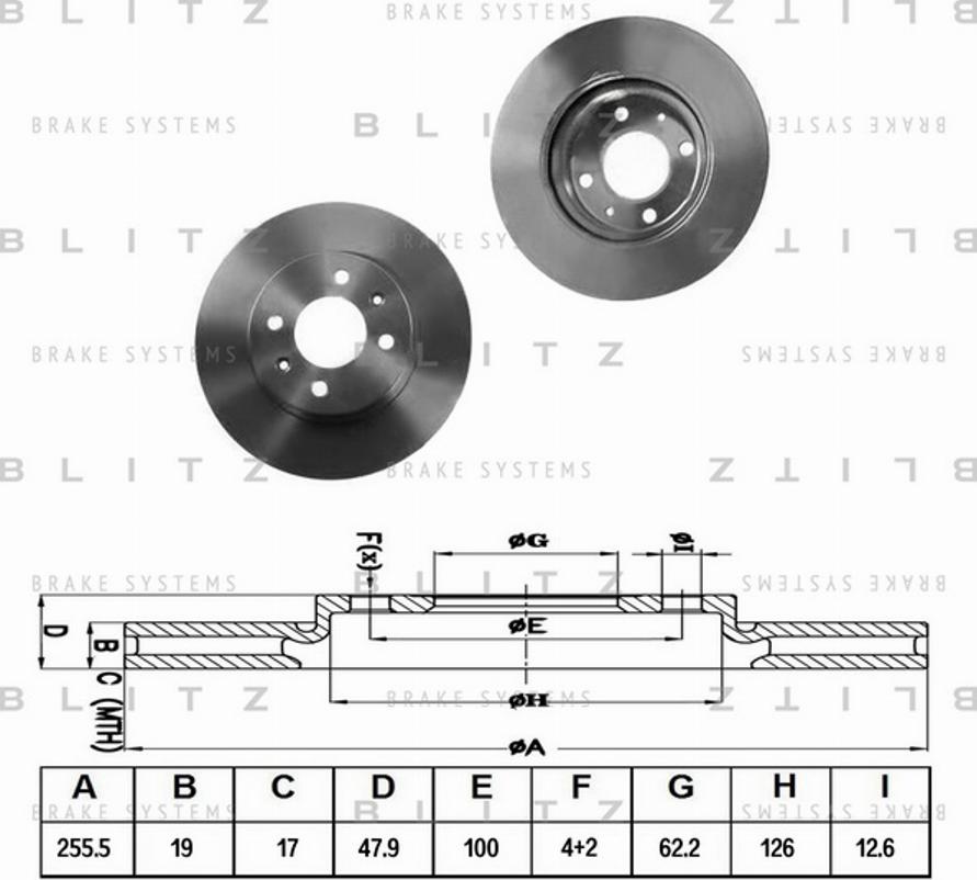 Blitz BS0280 - Əyləc Diski furqanavto.az