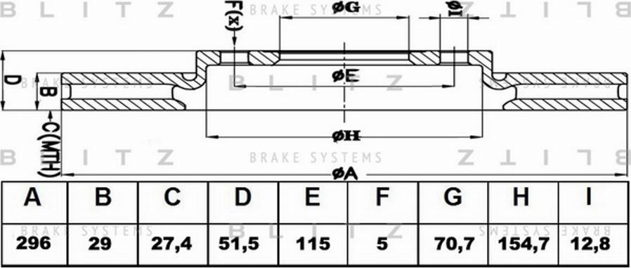 Blitz BS0227 - Əyləc Diski furqanavto.az