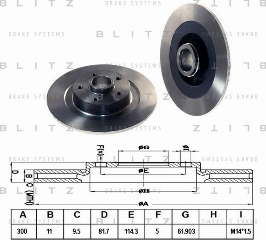 Blitz BS0274 - Əyləc Diski furqanavto.az