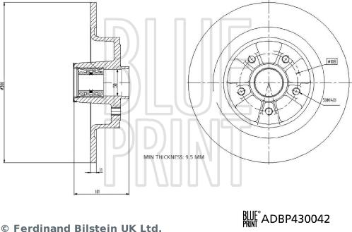 Blue Print ADBP430042 - Əyləc Diski furqanavto.az