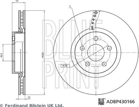 Blue Print ADBP430166 - Əyləc Diski furqanavto.az