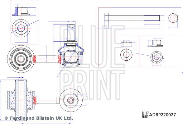 Blue Print ADBP850025 - Çubuq / Strut, stabilizator furqanavto.az