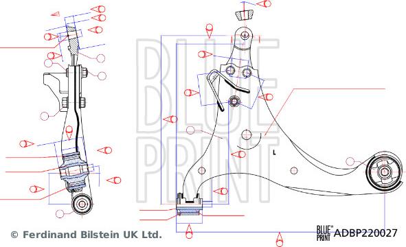 Blue Print ADBP860187 - Yolun idarəedici qolu furqanavto.az