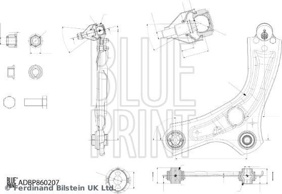 Blue Print ADBP860207 - Yolun idarəedici qolu furqanavto.az