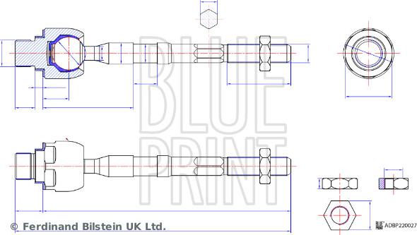 Blue Print ADBP870094 - Daxili Bağlama Çubuğu, Ox Birləşməsi furqanavto.az