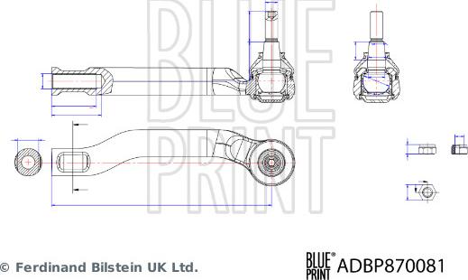 Blue Print ADBP870081 - Bağlama çubuğunun sonu furqanavto.az