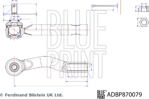 Blue Print ADBP870079 - Bağlama çubuğunun sonu furqanavto.az