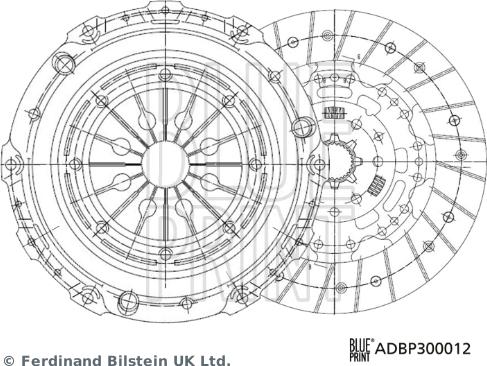 Blue Print ADBP300012 - Debriyaj dəsti furqanavto.az