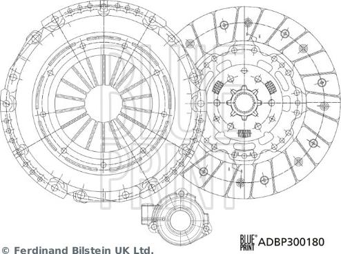 Blue Print ADBP300180 - Debriyaj dəsti furqanavto.az