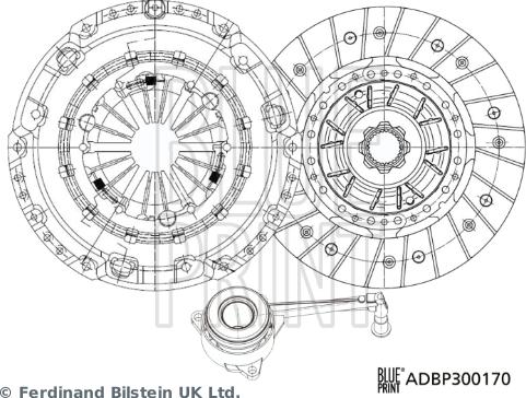 Blue Print ADBP300170 - Debriyaj dəsti furqanavto.az