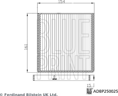 Blue Print ADBP250025 - Filtr, daxili hava furqanavto.az