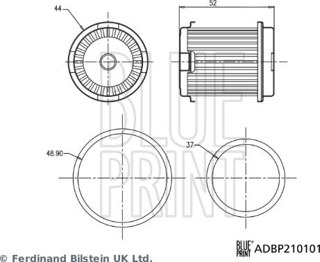 Blue Print ADBP210101 - Hidravlik Filtr, avtomatik transmissiya furqanavto.az