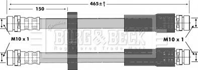 Borg & Beck BBH6959 - Əyləc şlanqı furqanavto.az