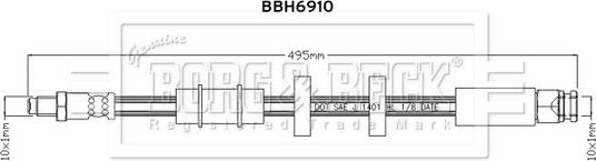 Borg & Beck BBH6910 - Əyləc şlanqı furqanavto.az