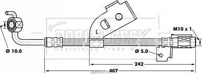 Borg & Beck BBH6970 - Əyləc şlanqı furqanavto.az