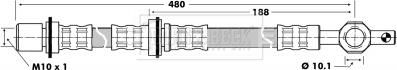 Borg & Beck BBH6443 - Əyləc şlanqı furqanavto.az