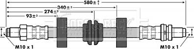 Borg & Beck BBH6597 - Əyləc şlanqı furqanavto.az