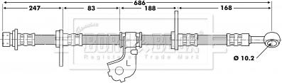 Borg & Beck BBH6697 - Əyləc şlanqı furqanavto.az