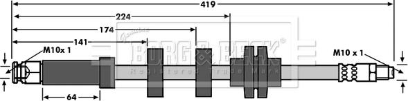 Borg & Beck BBH6646 - Əyləc şlanqı furqanavto.az