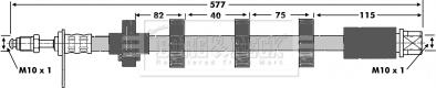 Borg & Beck BBH6684 - Əyləc şlanqı furqanavto.az