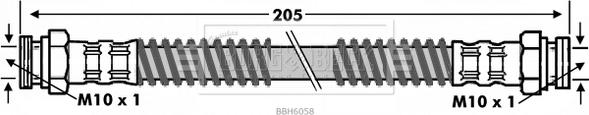 Borg & Beck BBH6058 - Əyləc şlanqı furqanavto.az