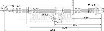 Borg & Beck BBH6198 - Əyləc şlanqı furqanavto.az