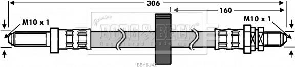 Borg & Beck BBH6142 - Əyləc şlanqı furqanavto.az